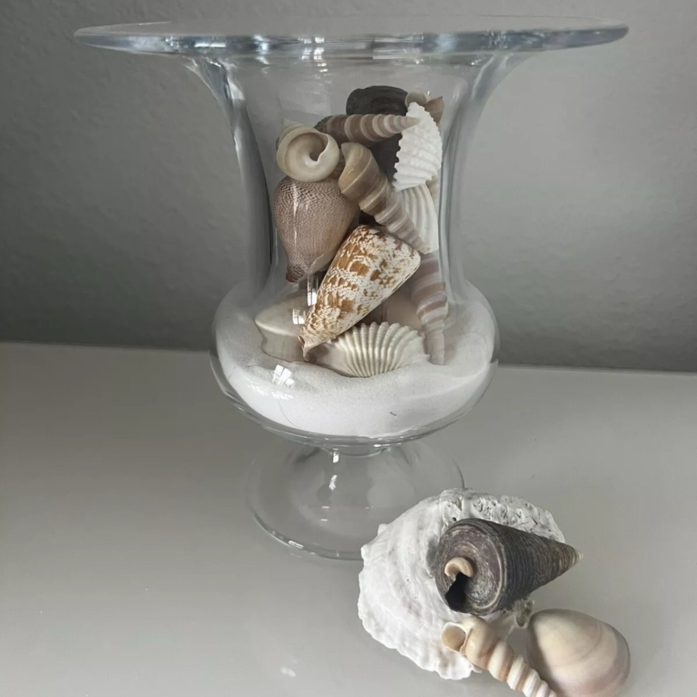 Clear Glass Vase - 6-1/“ Diameter x 7” High